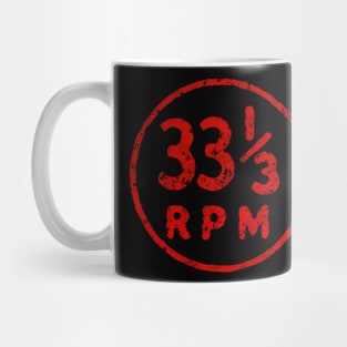 33 1/3 RPM - Vinyl LP Record Speed Mug